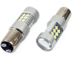 Amio LED lemputės P21/5w su lęšiu | 12-24v BAY15d CANBUS