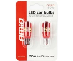 Amio LED lemputės W5W T10 su lęšiu | CANBUS