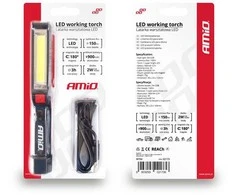 Amio LED serviso lempa žibintas 150lm 168mm su įkraunama baterija