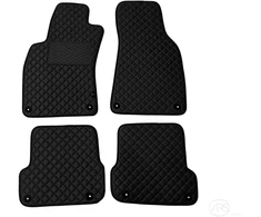 Kilimėliai QuiltyMats AUDI A6 2006-2011 (C6) (4 vnt.), Juodas-Juodas /11-14 - Kilimėlių fiksatoriai (žiedai) Plastikiniai apvalūs 8vnt.