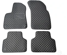 Kilimėliai QuiltyMats AUDI Q7 2015+ (4 vnt.), Juodas-Gray /13-14 - Kilimėlių fiksatoriai (žiedai) Plastikiniai apvalūs 4vnt.