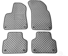 Kilimėliai QuiltyMats AUDI Q7 2015+ (4 vnt.), D.Gray-Gray /33-14 - Kilimėlių fiksatoriai (žiedai) Plastikiniai apvalūs 8vnt.
