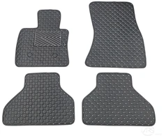 Kilimėliai QuiltyMats BMW X5 2013-2018 (F15) (4 vnt.), Juodas-Gray /13-14 - Atstumas tarp fiksatorių Vairuotojo kilimėlyje - 23cm
