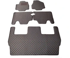 Kilimėliai QuiltyMats CHRYSLER PACIFICA 2016+ (I, II ir III eilės, 5 vnt.), Juodas-Raudona /16-MAX3