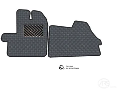 Kilimėliai QuiltyMats FORD TRANSIT 2013-2022 (2 vnt.), D.Gray-Gray /33-12 - Kilimėlių fiksatoriai (žiedai) Plastikiniai ovalūs 4vnt.
