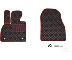 Kilimėliai QuiltyMats HONDA S2000 1999-2009 (2 vnt.), Juodas-Raudona /16-12