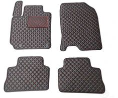 Kilimėliai QuiltyMats HYUNDAI KONA 2017+ (4 vnt.), Juodas-Raudona /16-14