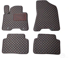 Kilimėliai QuiltyMats HYUNDAI TUCSON 2015-2021 (3 karta TL) (4 vnt.), Juodas-Raudona /16-14