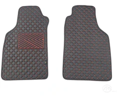 Kilimėliai QuiltyMats LIGIER JS50 2012+ (2 vnt.), Juodas-Raudona /16-12