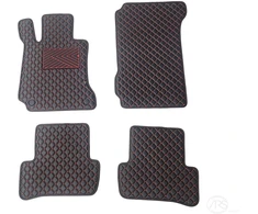 Kilimėliai QuiltyMats MERCEDES-BENZ C-class W204 2007-2014 (4 vnt.), Juodas-Raudona /16-14