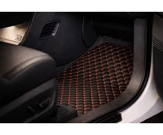 Kilimėliai QuiltyMats TESLA MODEL 3 2017+ (3 vnt.), Juodas-Raudona /16-16