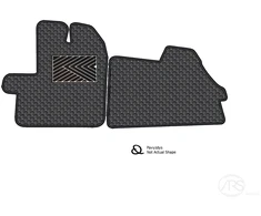 Kilimėliai QuiltyMats VOLKSWAGEN CRAFTER 2017+ (3 vietų) (2 vnt.), Juodas-Gray /13-16