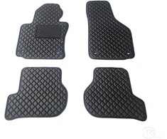 Kilimėliai QuiltyMats VOLKSWAGEN GOLF 2003-2009 (4 vnt.), Juodas-Juodas /11-14 - Kilimėlių fiksatoriai (žiedai) Plastikiniai ovalūs 8vnt.