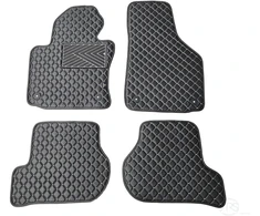 Kilimėliai QuiltyMats VOLKSWAGEN GOLF 2003-2009 (4 vnt.), Juodas-Gray /13-14 - Kilimėlių fiksatoriai (žiedai) Plastikiniai ovalūs 8vnt.