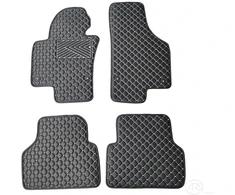 Kilimėliai QuiltyMats VOLKSWAGEN TIGUAN 2007-2016 (4 vnt.), Juodas-Gray /13-14 - Kilimėlių fiksatoriai (žiedai) Plastikiniai apvalūs 4vnt.
