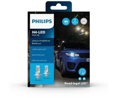 LED lemputės H4 Ultinon Pro6000 Philips I Legalios keliuose +300% | 11342U60B2X2
