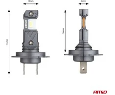LED lemputės Hybrid series H7 H18 6000K Canbus 60W AMIO-04115