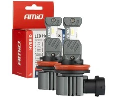 LED lemputės Hybrid series H8/H9/H11/H16 6000K Canbus 60W AMIO-04116