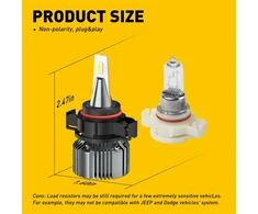 LED lemputės priešrūkiniams žibintams PSX24W 2504, 6500K, 6000 LM, 2 vnt. AUXITO I9