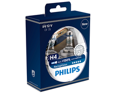 Lempučių komplektas PHILIPS 55W 12V PX26d H4 RacingVision+150%