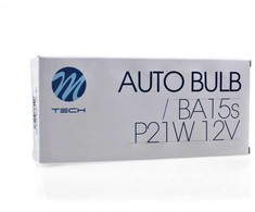 M-TECH Halogeninė lemputė BA15s S25 12V/21W Raudonas