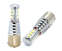 LG LED lemputė BA15s 27W Balta spalva P21W tinka atbulinės eigos