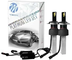 M-TECH LED lemputės H4 Platinum +200% I Osram inside 12V 24V
