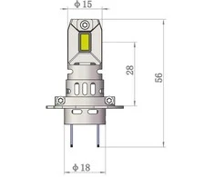 M-TECH LED Lemputės H7 smart canbus 12V
