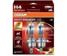 Osram lemputės Night Breaker LASER H4 +220%