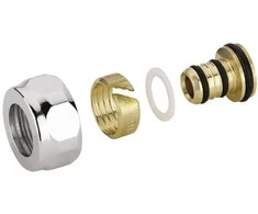 Adapteris daugiasluoksniui vamzdžiui 16x2mm, 24-19, Bronze