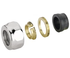 adapters kapara caurulei 15mm, 24-19, balts