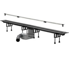 Advantix Vario dušo latakas, 300-1200mm su poliruotom grotelėm