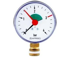 Afriso manometrs 1/2" 80mm 0-4bar vert.