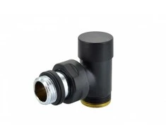 Angle lockshield valve Compact 1/2` x 24-19, Juodas Mat