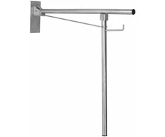 atbalsta rokturis Medinox, paceļams, ar atbalstu pret grīdu, 821x750 mm, matētsnerūsējošais tērauds