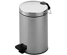 atkritumu tvertne ar pedāli Plan, 5l, hroms