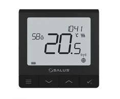Salus bezvadu termostats Quantum SQ610BRF, programmējams, juodas