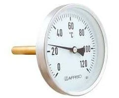 bimetalinis termometras 1/2, 63 mm, 40 mm ilgio, 120 C