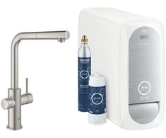 Mėlyna Grohe Mėlyna Home virtuvinis kriauklės maišytuvas, plieno sp.
