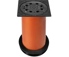 Četrkantīgs rāmis un restots vāks ar teleskopu dn315, H=650mm, B125. ar manžeti 315/400
