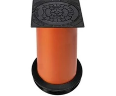 Četrkantīgs rāmis un slēgts vāks ar teleskopu dn315, H=650mm, B125. ar manžeti 315/400