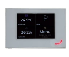 Zehnder ComfoAir 200 Multi Control skārienjūtīgais ekrāns ventilācijas plūsmas ātruma regulēšanai, balts