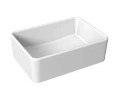 Cubito Pure praustuvas-dubuo, 500x350 mm, h=190 mm, be persipylimo ir skylės maišytuvui, baltas