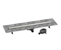 dušas kanāls RainDrain Go, 1000 mm, flīzējams, brushed stainless steel