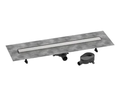 dušas kanāls RainDrain Go, 900 mm, flīzējams, brushed stainless steel