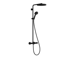 Hansgrohe dušas sistēma Pulsify 260 1 jet ar termostatu Ecostat Fine un rokas dušu 3 jet, matt juodas