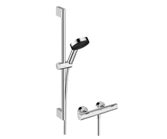 Hansgrohe Ecostat Fine termostatinis dušo kompl su Pulsify Select S 105 3jet Relaxation EcoSmart, chromas