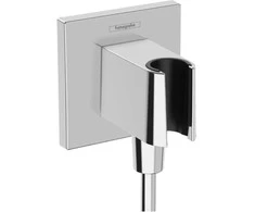 Hansgrohe FixFit E dušo galvutės laikiklis su vandens išvadu, chromas
