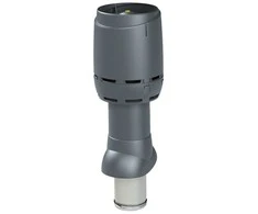 FLOW izolēts ventilācijas izvads 125P/IS/500, pelēks