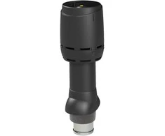 FLOW izolēts ventilācijas izvads 125P/IS/500, juodas